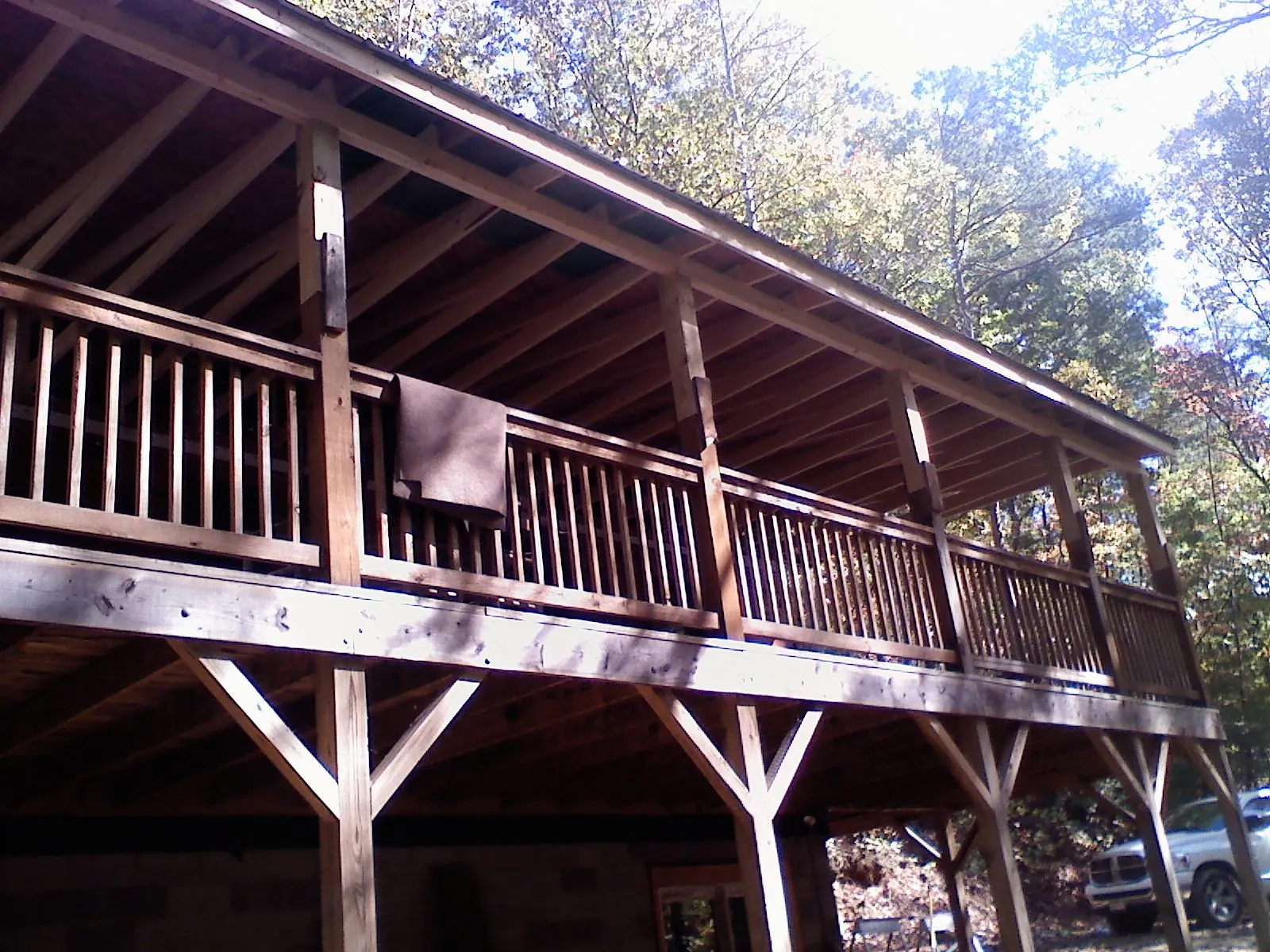 Timber framing under a new elevated porch and deck — Roof Leak Repair in Glen Lyon by Roofing Brothers
